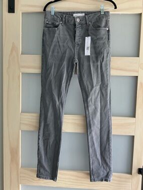 Topman Gray Skinny Jeans Button Fly Men’s W30 L32 Stretch Denim NWT